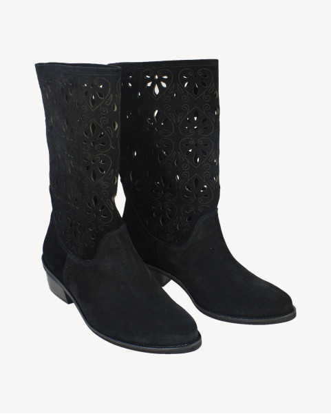 Czarne ażurowe niskie...